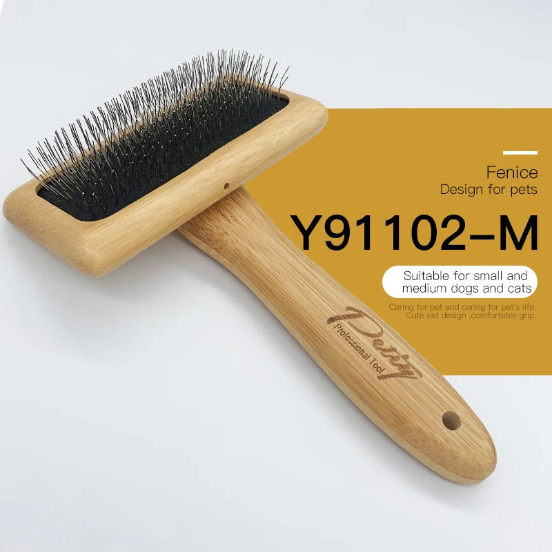 Fenice Dog Cat Comb Brush Needle Open knot brush Pet Hair Brush for Dog Hair Remover Pet Beauty Grooming Tool