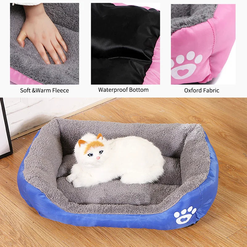 Duży Domowy Kot Pies Łóżko Kwadratowy Pluszowy Kennel Letni Zmywalny Kot Mata Wodoodporny Materac Poduszka Dla Zwierząt Średnie Duże Psy Artykuły Dla Zwierząt