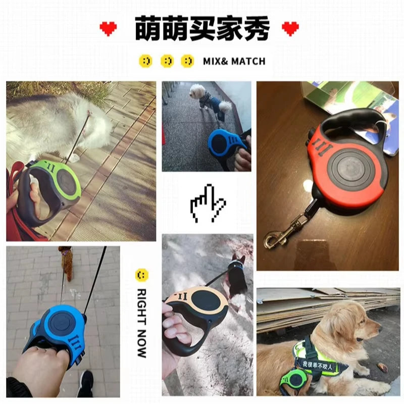 Smycz dla psa Mocna nylonowa smycz dla szczeniaka dla małych średnich dużych psów kotów Automatyczna zwijana Wytrzymała Yorkshire Pet Supplies