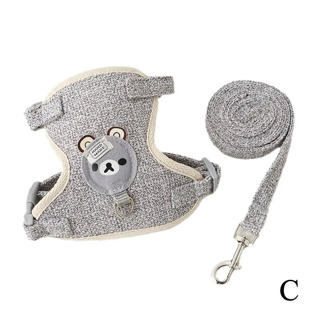 Undershirt Style Pet Leash Adjustable Cat Dog Harness Breathable Leash Convenient Pet Vest For Small Dog Cat Supplies