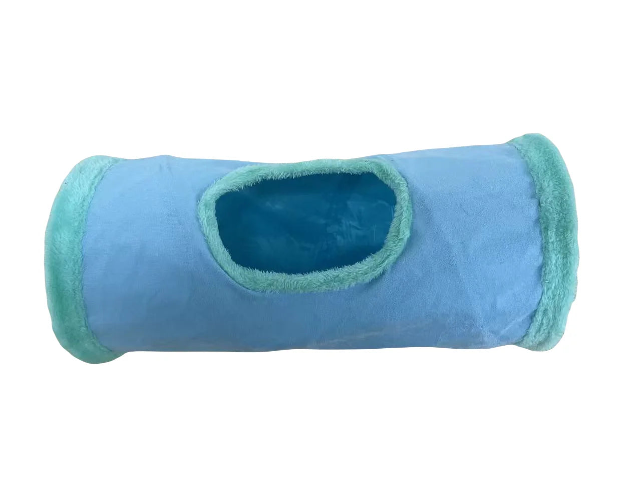 Collapsible Cat Winter Suede Tunnel for Kitten Play Chase Hide Tunnel,Interactive Bedding Toy in 2 ways,3 ways, Cro
