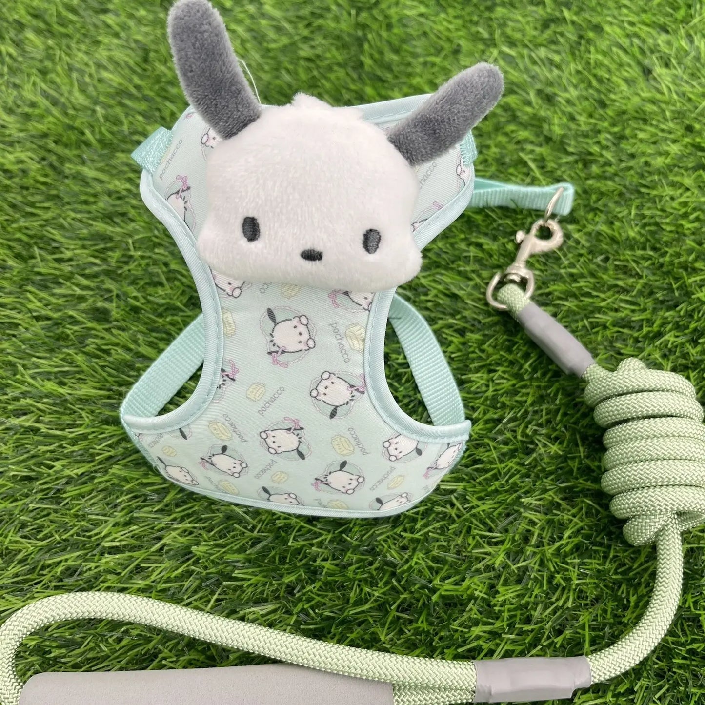 GORĄCA Sanrios Pet Vest Style Traction Rope Kawaii Kuromi Cartoon Cute Cat Dog Go Out Harness Go Out Anti-lost Rope Fashion New