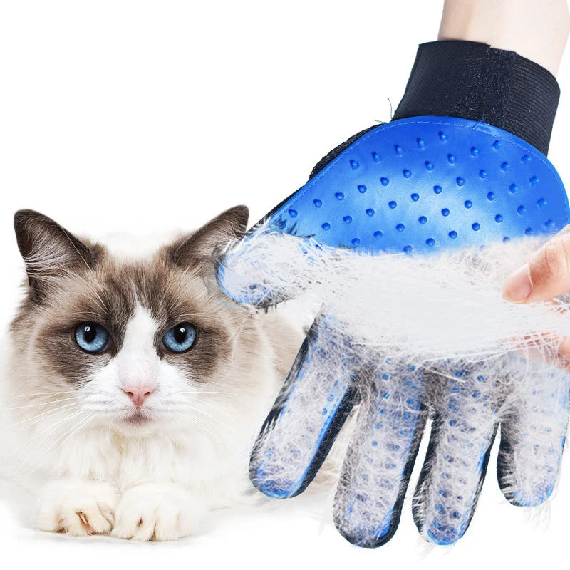 Cat Hair Remove Gloves Rubber Pet Beauty Cleaning Grooming Effective Massage Dog Combs Floating Brush 6 Color