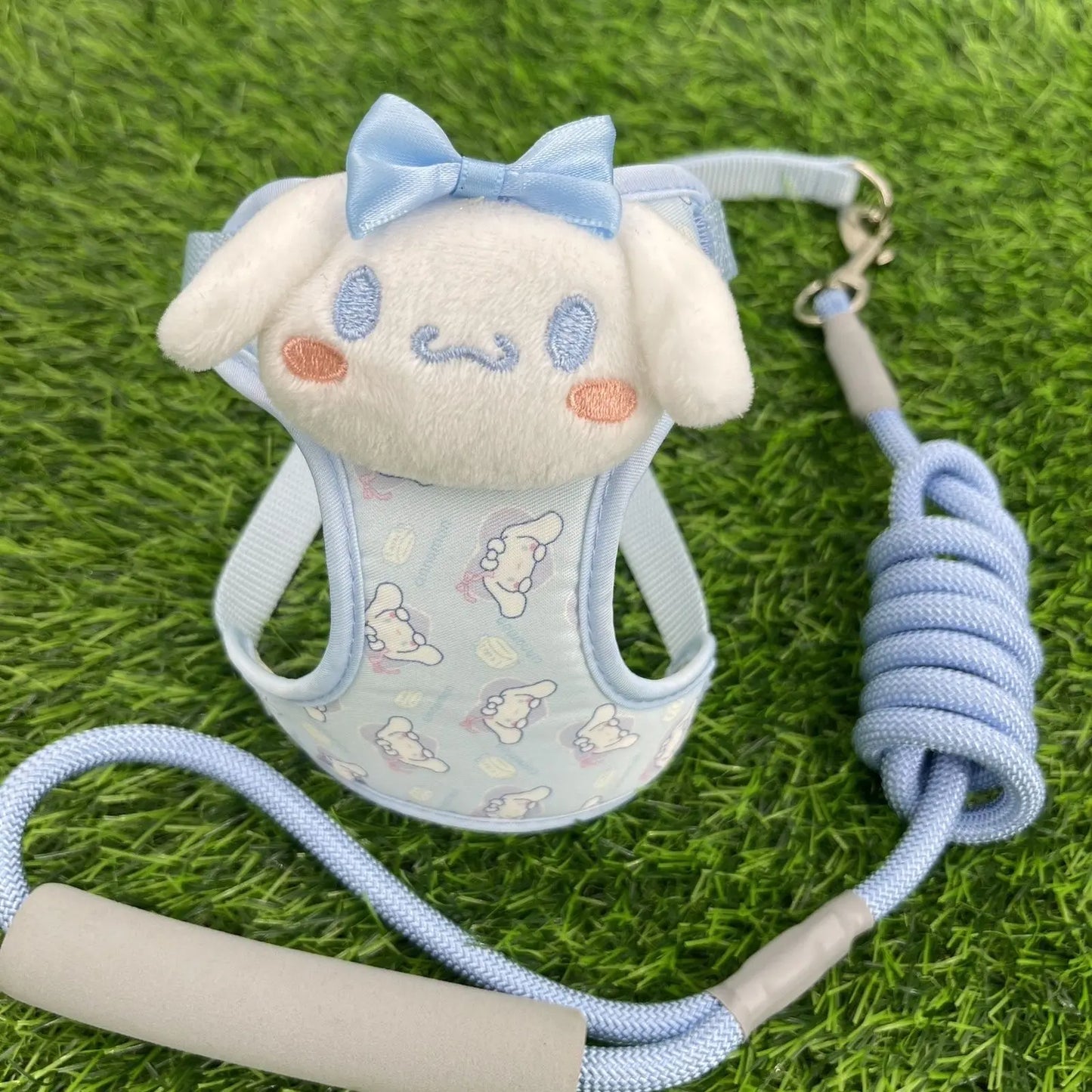 GORĄCA Sanrios Pet Vest Style Traction Rope Kawaii Kuromi Cartoon Cute Cat Dog Go Out Harness Go Out Anti-lost Rope Fashion New