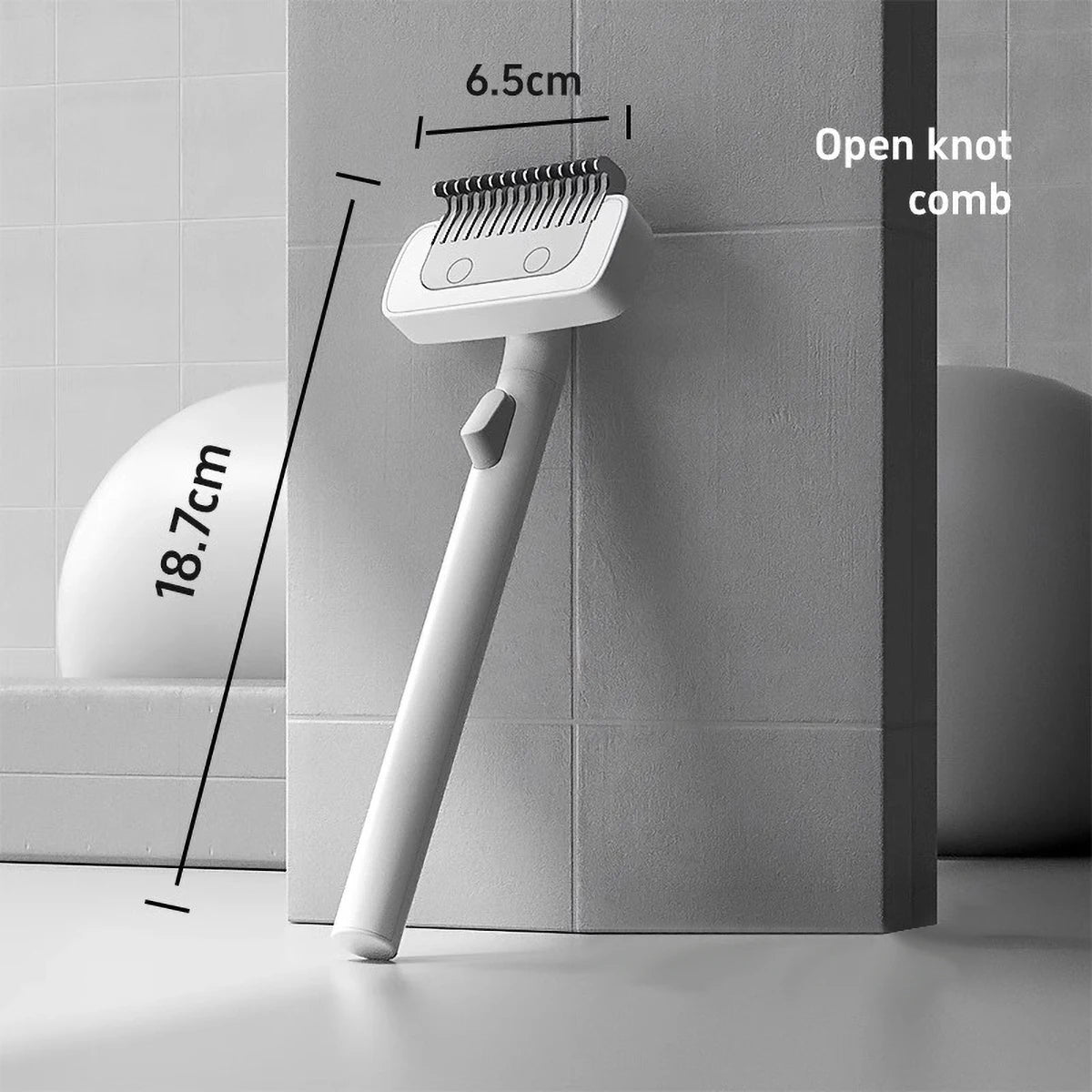 Stainless Steel Pet Comb with Rounded Knife Head - Dog Grooming Tool for Thinning Hair Gentle on Skin