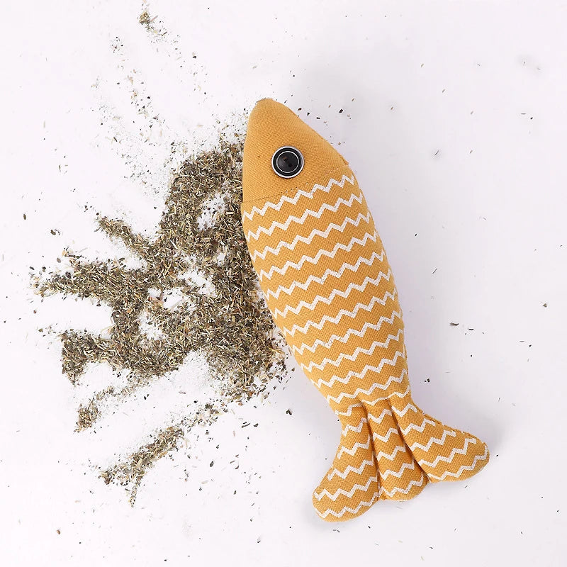 Cat Toys Fish Catnip Toys Interactive Cat Toy Cat Chew Toy Cat Pillow Toys Kitten Exercise Kicker Toys for Indoor Cats Kitty Kit