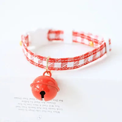 Small Cat Necklace Neck Collar Safety Breakaway Heart shape Dog Tie Adjustable Strap for Puppy Kittens collar with bell