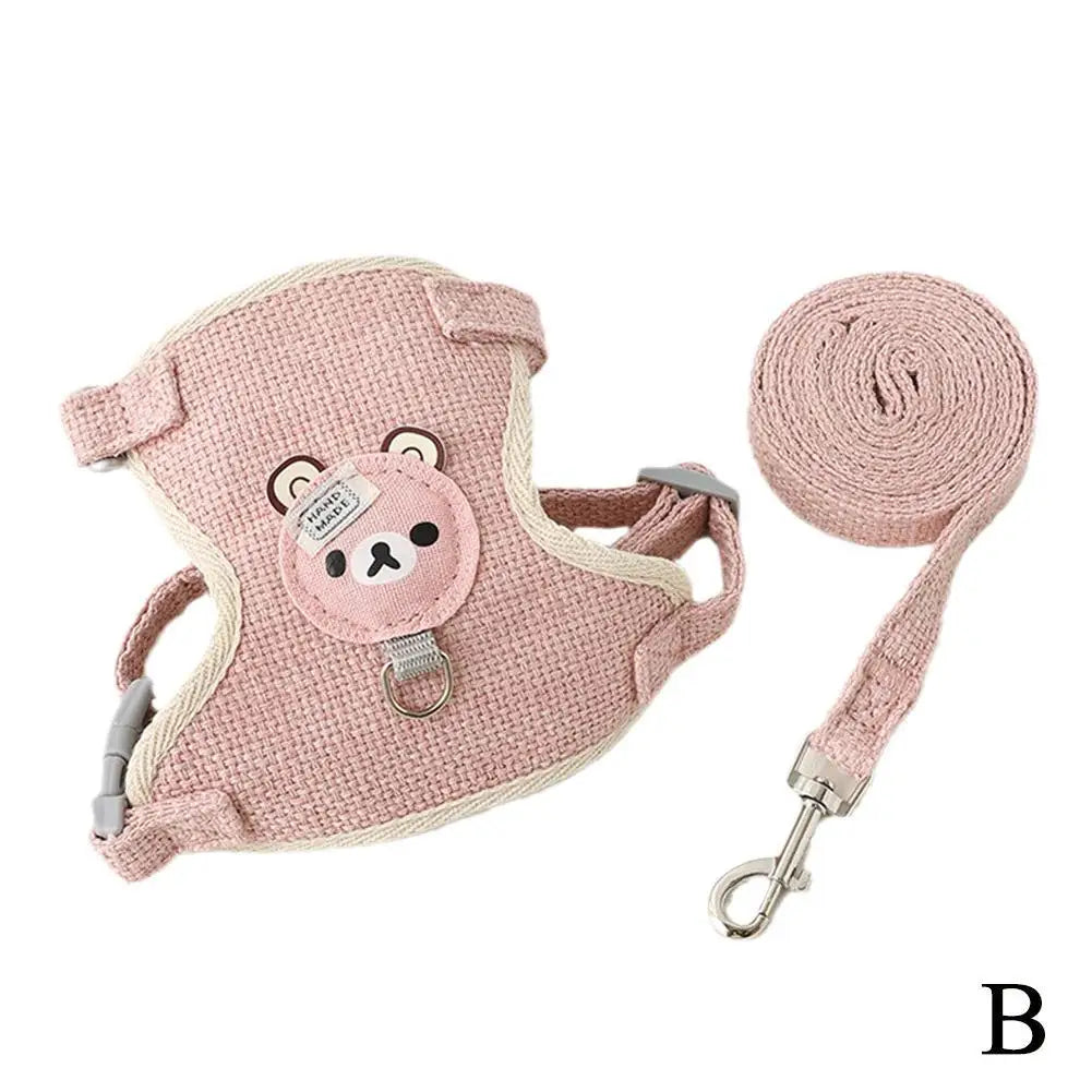 Undershirt Style Pet Leash Adjustable Cat Dog Harness Breathable Leash Convenient Pet Vest For Small Dog Cat Supplies