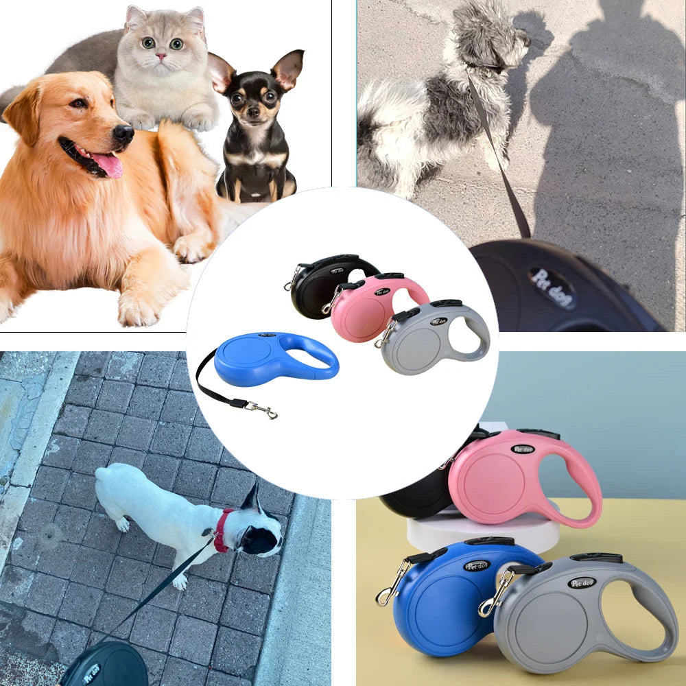 Smycz dla psa dla małych średnich psów i kotów, spacerująca, automatyczna, chowana, rozszerzana, szczeniak, solidna, ruletka, Chihuahua, buldog, artykuły