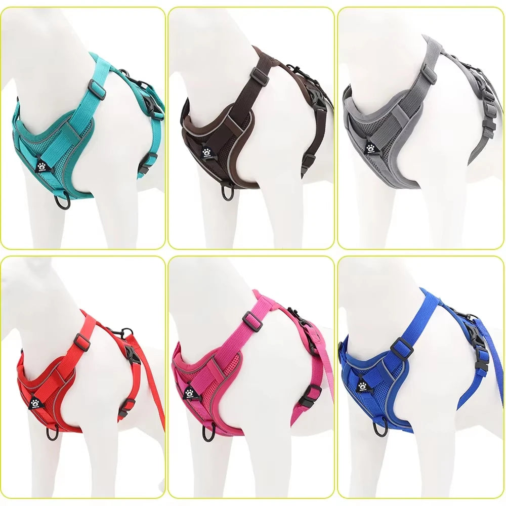Cat Harness and Leash Set Escape Proof For Small Medium Dog Cat Breathable Reflective Adjustable Kitten Chest Strap Pet Supplies