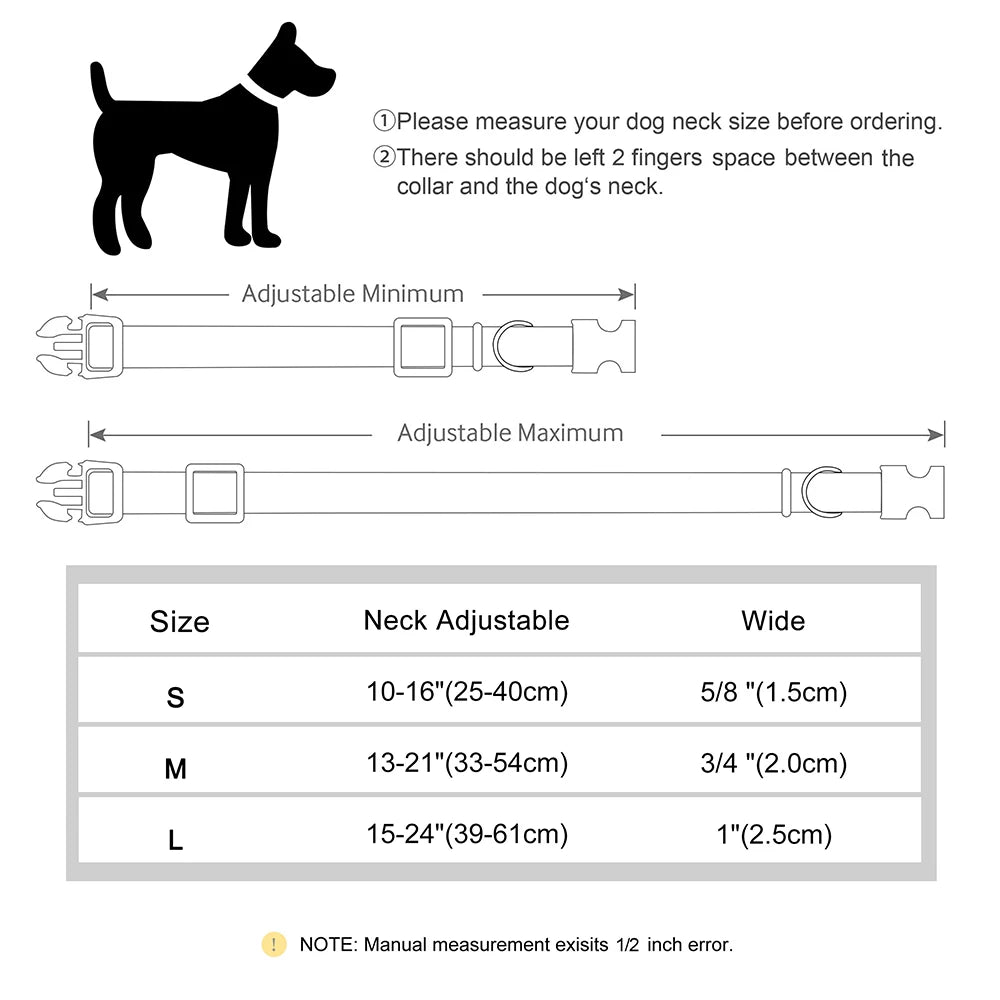 Nylon Print Dog Collar Adjustable Pet Collars Flower Print For Small Medium Large Dogs Chihuahua Pug Dog Accessories With D Ring