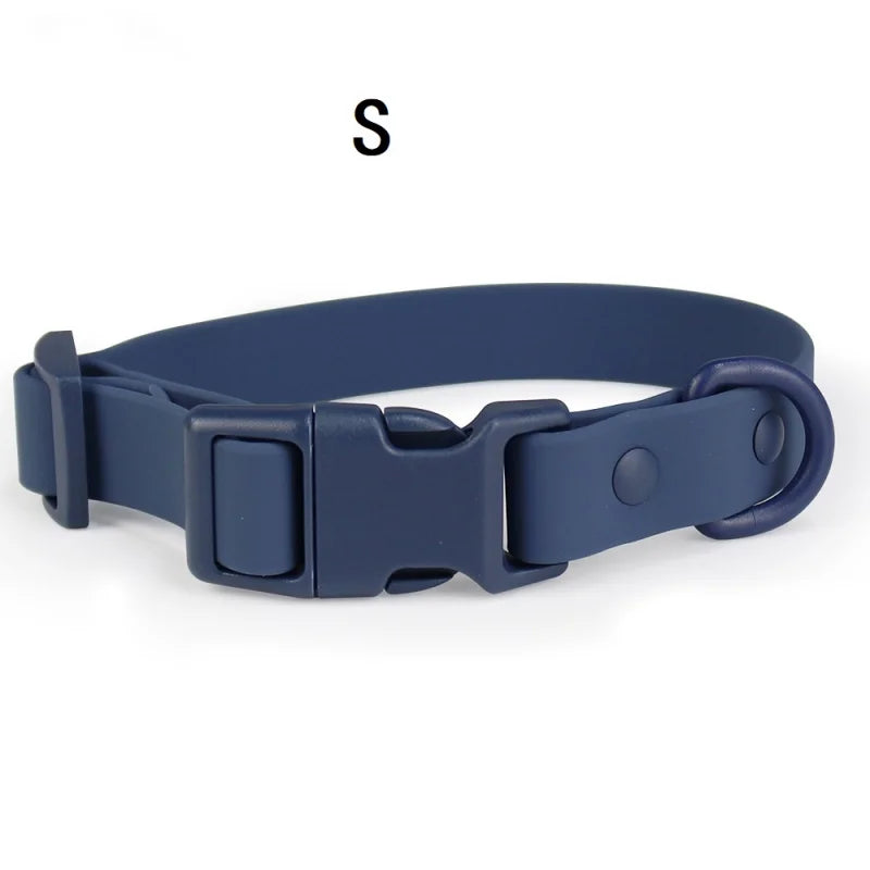 Waterproof Dog Collar Pvc Macaron Color Adjustable Rubber Dog Collars Quick Release Buckle Collar for Small Medium Large Dogs