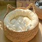 Pure hand-woven rattan cat nest four seasons universal warm pad removable washable winter pet supplies