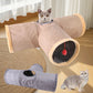 Collapsible Cat Winter Suede Tunnel for  Kitten Play Chase Hide Tunnel,Interactive Bedding Toy in 2 ways,3 ways, Cro
