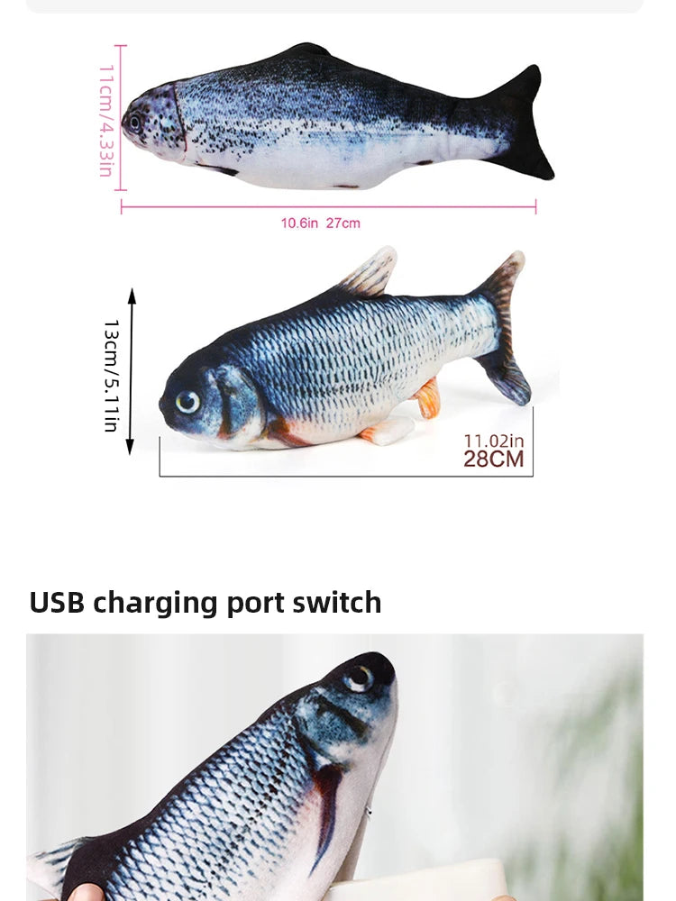 Cat Dog Toy Fish USB Charging Electric Floppy Simulation Fish