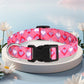Nylon Print Dog Collar Adjustable Pet Collars Flower Print For Small Medium Large Dogs Chihuahua Pug Dog Accessories With D Ring