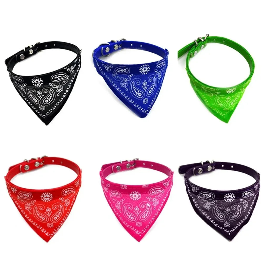 Cute Printed Bandana Cat Collar