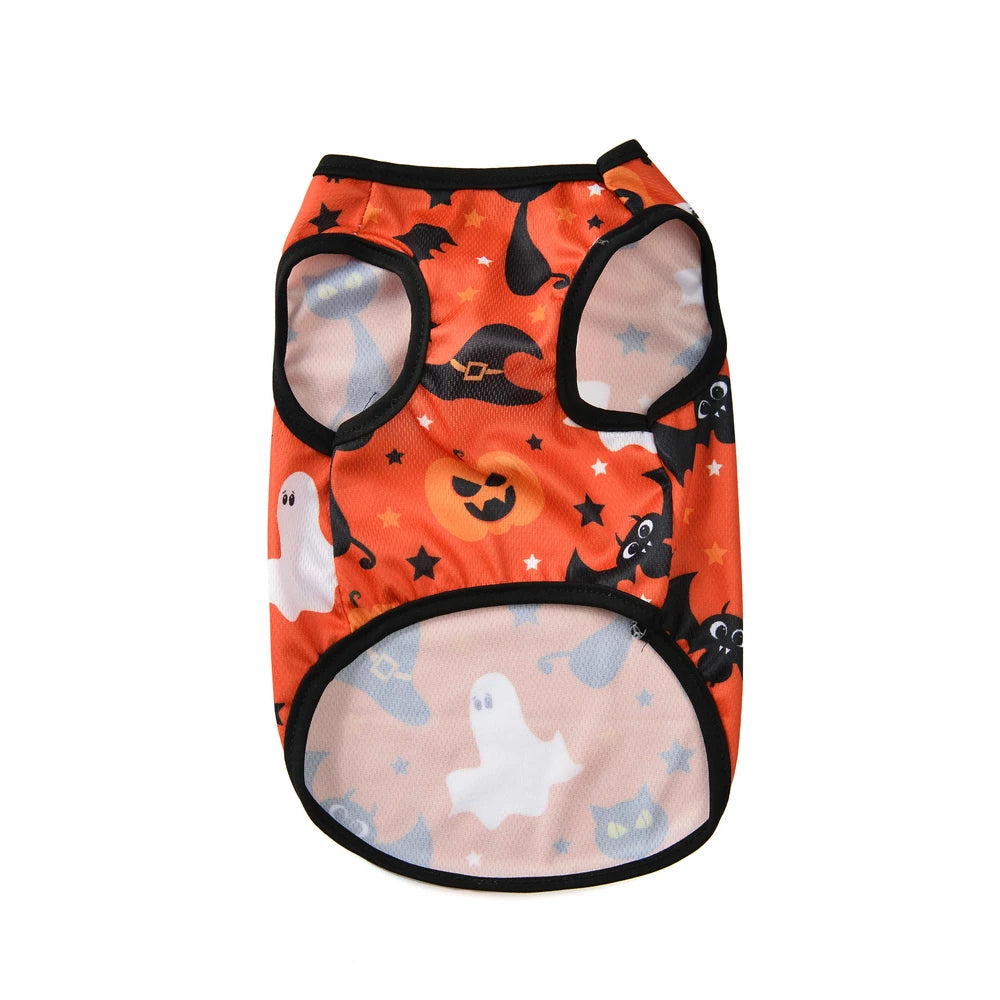 Halloween Print Dog Vest Clothes For Small Medium Dogs