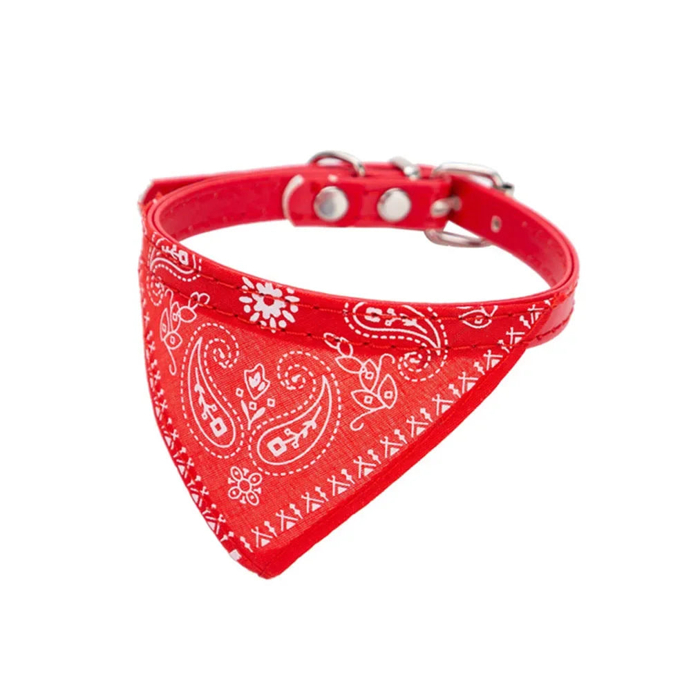 Cute Printed Bandana Cat Collar