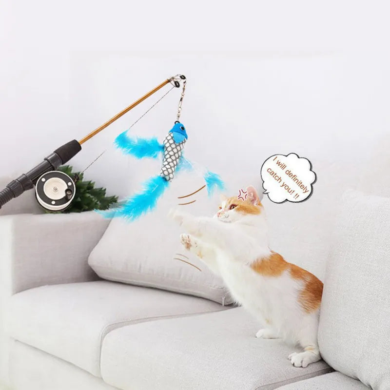 Retractable Cat Toy Fish