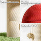 Red Mushroom Cat Scratching Post – Durable Sisal Cat Toy, Anti-Scratch Climbing Pole with Cute Decor for Cats