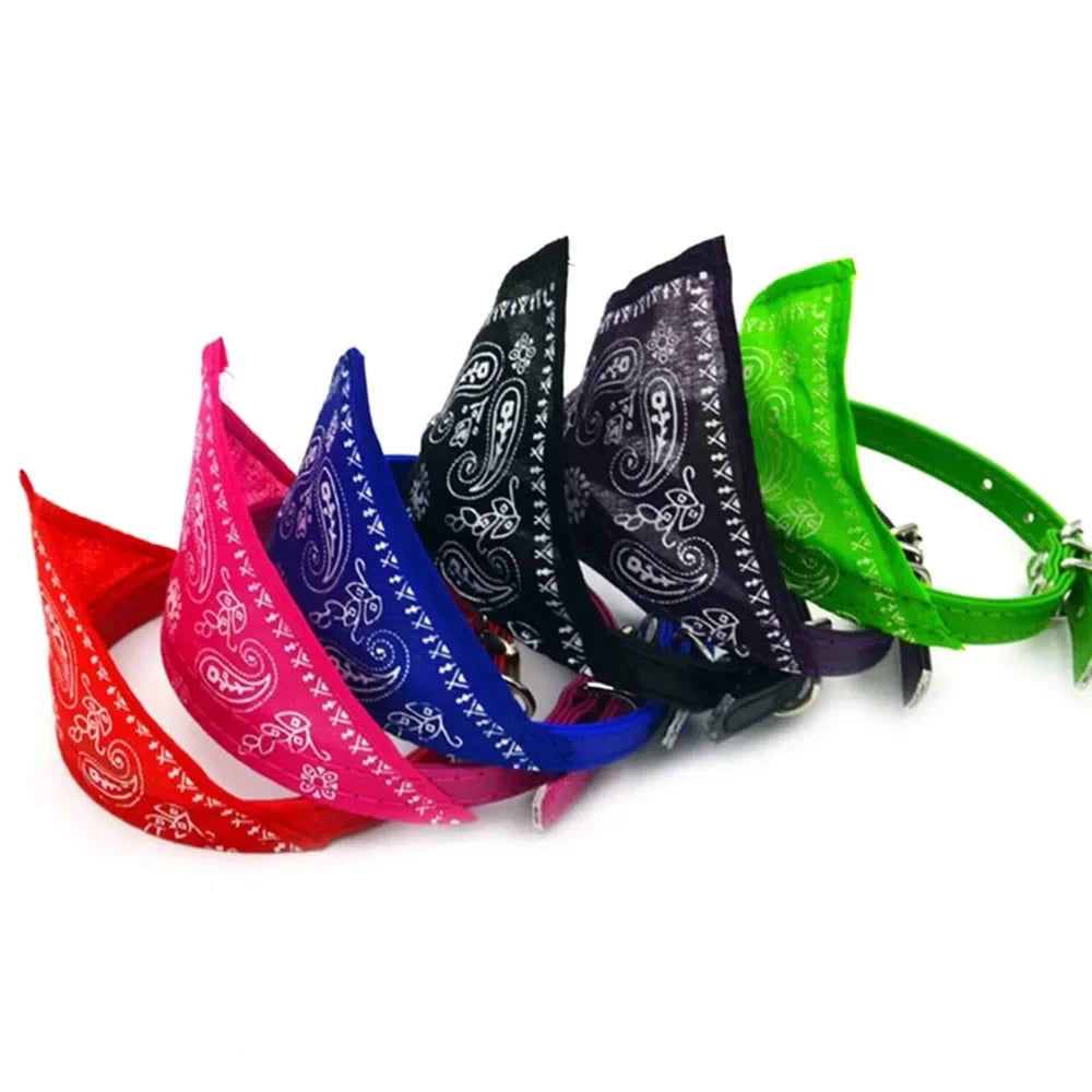 Cute Printed Bandana Cat Collar