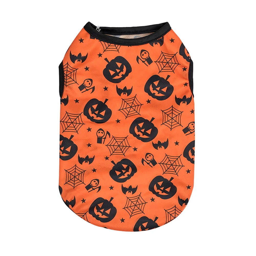 Halloween Print Dog Vest Clothes For Small Medium Dogs