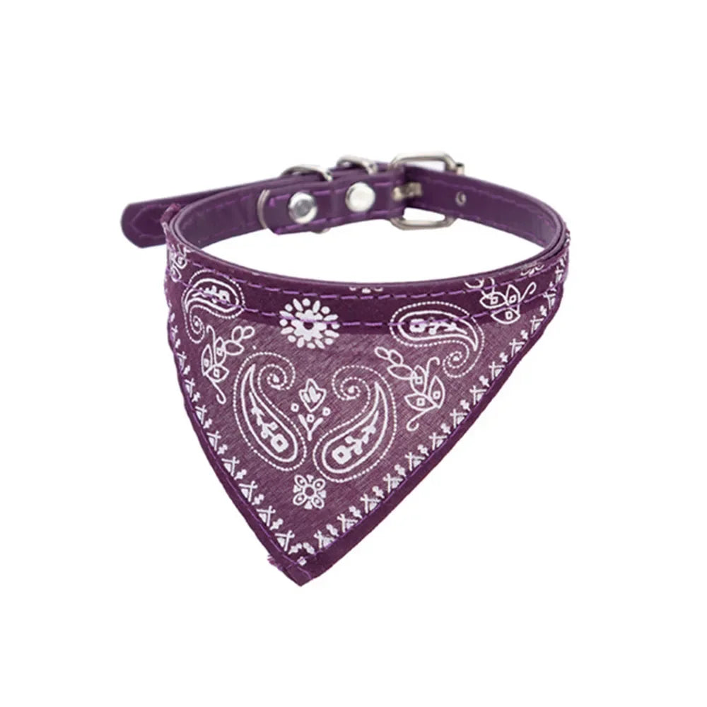 Cute Printed Bandana Cat Collar