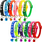 Pet Collar With Bell Cartoon Footprint Colorful Dog Puppy Cat Accessories Kitten Collar Adjustable Safety Bell Ring Necklace Pet