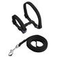 Escape-proof Small Dog Cat Harness Collar with Leash Set H Shape Choke Free Puppy Kitten Harness Soft Nylon Strap Collar for Pet