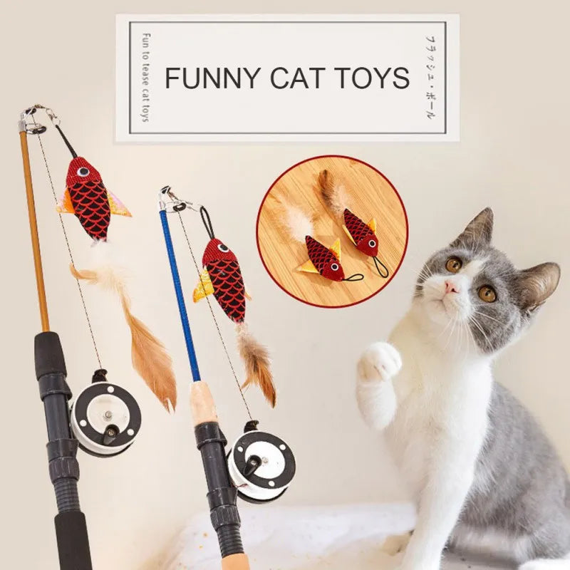 Retractable Cat Toy Fish