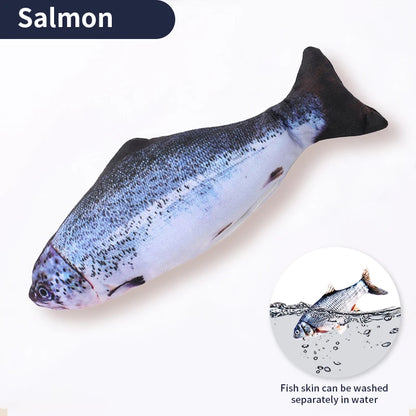 Cat  Dog Toy Fish USB Charging Electric Floppy Simulation Fish Interactive Training Teeth Grinding Pet Chew Toys