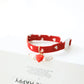 Small Cat Necklace Neck Collar Safety Breakaway Heart shape Dog Tie Adjustable Strap for Puppy Kittens collar with bell