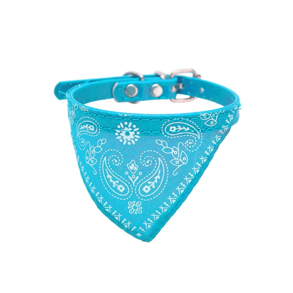 Cute Printed Bandana Cat Collar