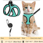 Cat Harness and Leash for Walking Escape Proof, Adjustable Kitten Vest Harness Reflective Soft Mesh Puppy Harness for Outdoor, C