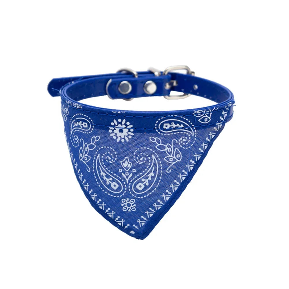 Cute Printed Bandana Cat Collar