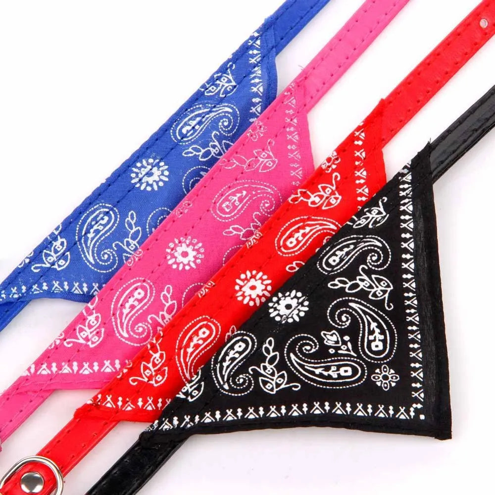 Cute Printed Bandana Cat Collar