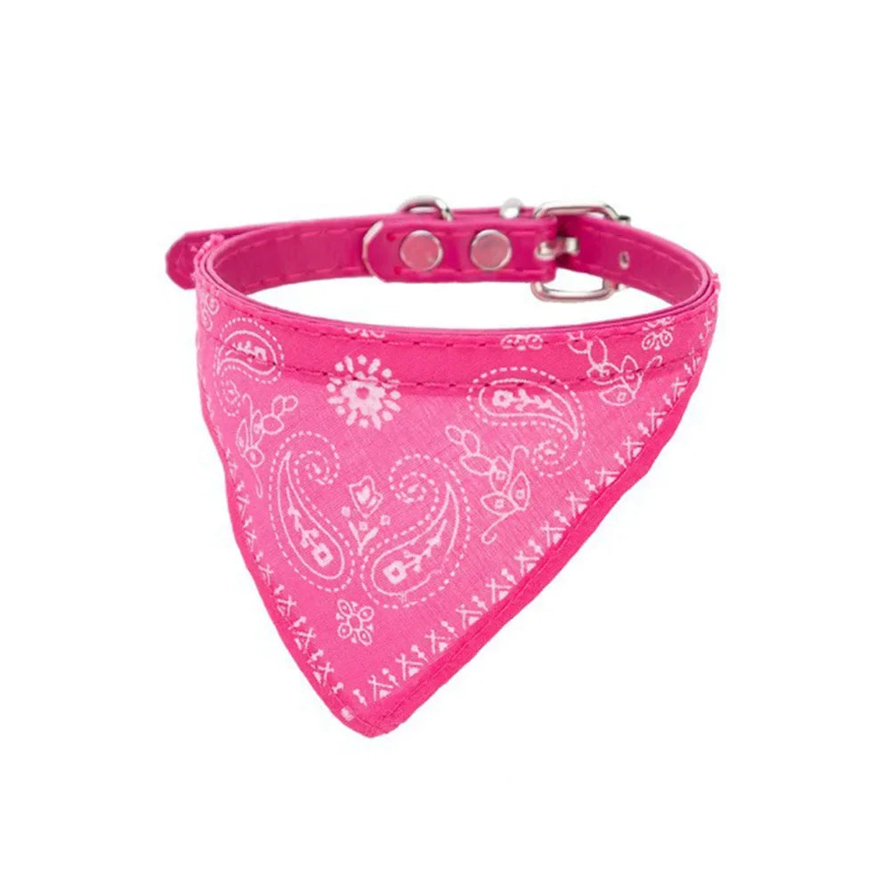 Cute Printed Bandana Cat Collar