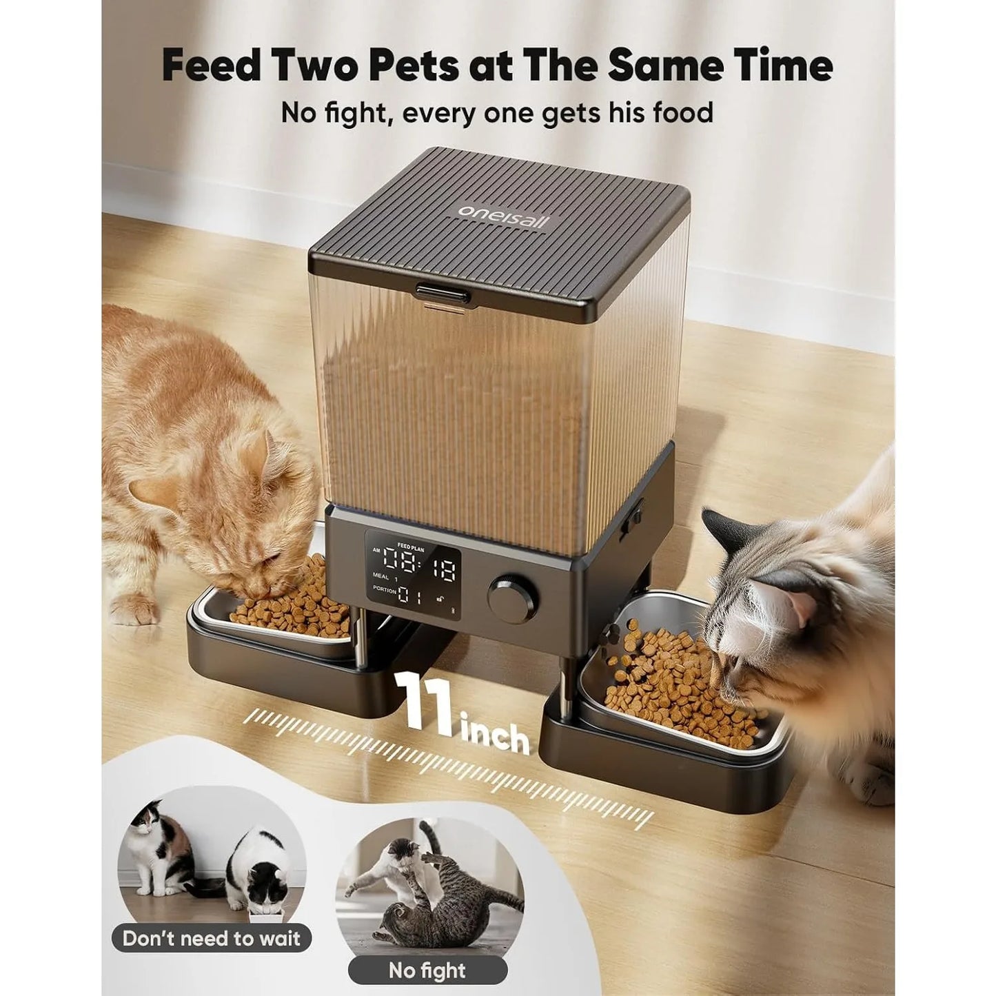 Automatic Cat Feeder for 2 Cats