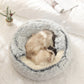 Autumn and Winter soft plush pet bed and pet bed Winter warm and cold plush comforter nest Shell cat nest semi-enclosed cat nest