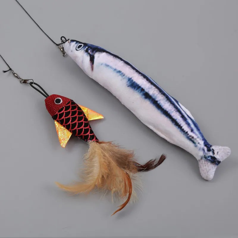 Retractable Cat Toy Fish