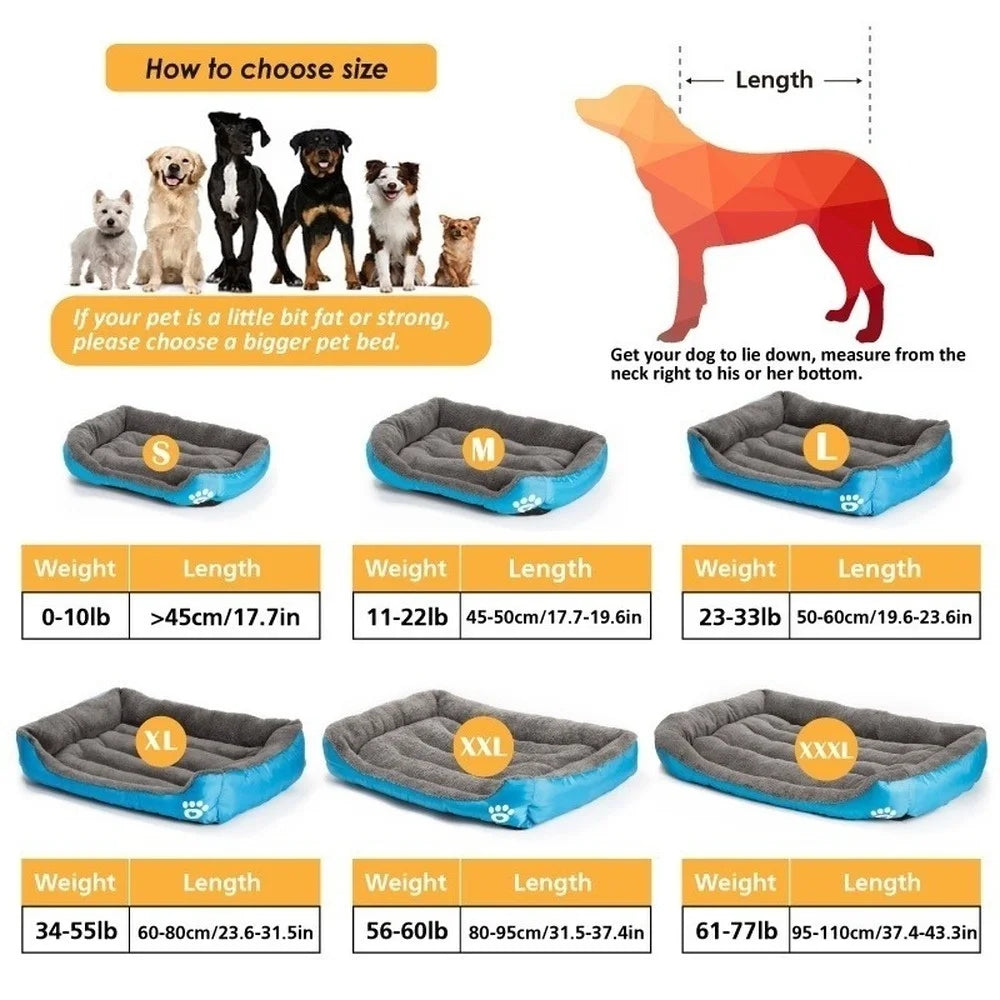 Duży Domowy Kot Pies Łóżko Kwadratowy Pluszowy Kennel Letni Zmywalny Kot Mata Wodoodporny Materac Poduszka Dla Zwierząt Średnie Duże Psy Artykuły Dla Zwierząt